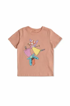 Stella McCartney Kids RÓŻOWY T-shirt z kolorowym nadrukiem