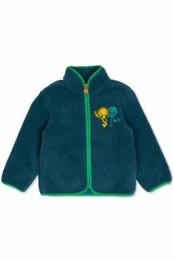 Stella McCartney Kids ZIELONY Polar z haftem