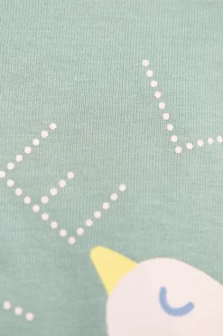 Stella McCartney Kids ZIELONY T-shirt z kolorowym nadrukiem