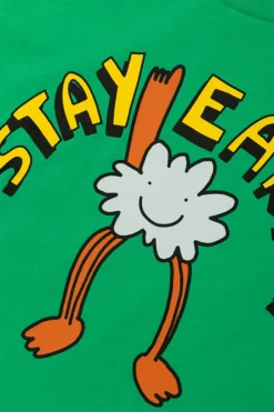 Stella McCartney Kids ZIELONY T-shirt z nadrukiem