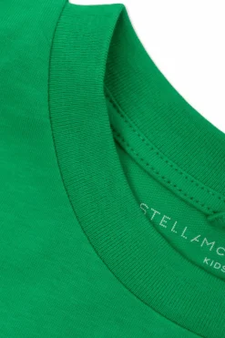 Stella McCartney Kids ZIELONY T-shirt z nadrukiem