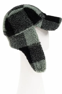 Stella McCartney Kids ZIELONY Futrzana czapka z nausznikami