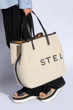 Stella McCartney kremowy Torba typu ‘shopper’ z logo