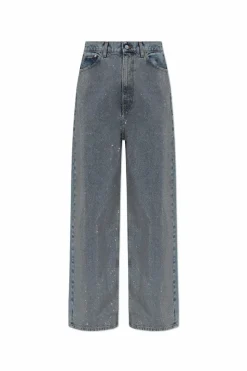 Stella McCartney NIEBIESKI Jeansy z połyskującymi cekinami
