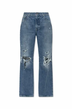 Stella McCartney NIEBIESKI Jeansy z efektem `vintage`