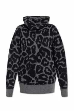 Stella McCartney SZARY Golf z motywem zwierzęcym