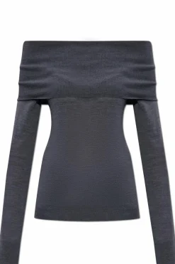 Stella McCartney SZARY Wełniany sweter