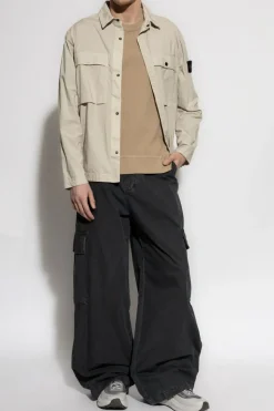 Stone Island beżowy Bluza z okrągłym dekoltem
