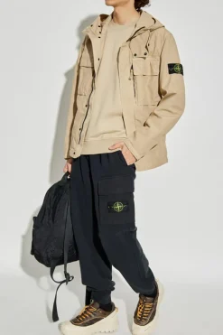 Stone Island beżowy Bluza z logo