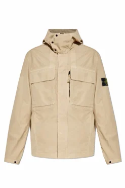Stone Island beżowy Kurtka z kapturem