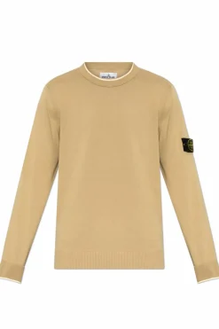 Stone Island beżowy Sweter z okrągłym dekoltem