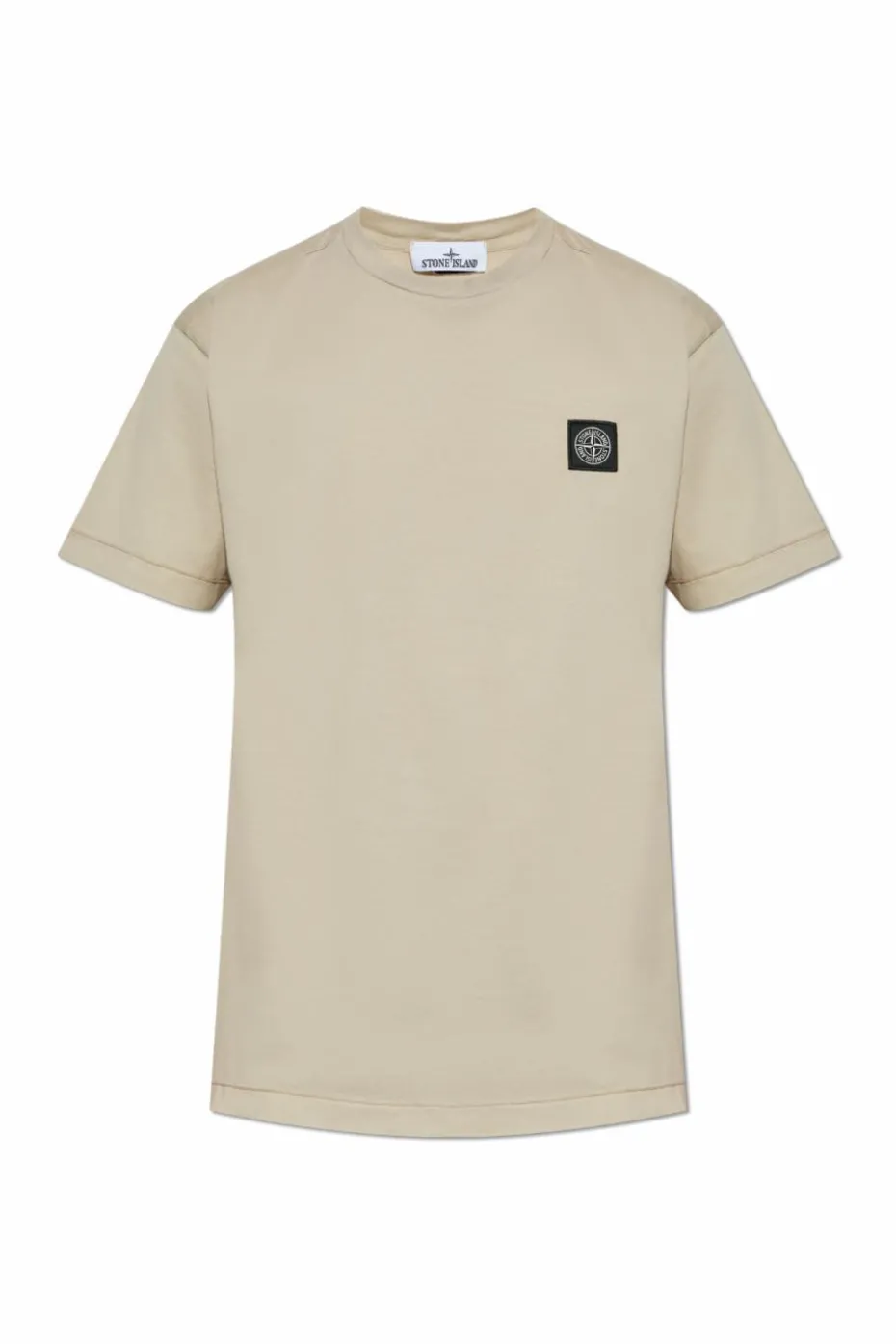 Stone Island beżowy T-shirt z logo