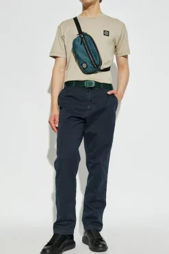 Stone Island beżowy T-shirt z logo