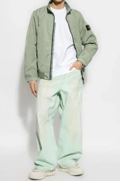 Stone Island BIAŁY Bluza z naszywką z logo