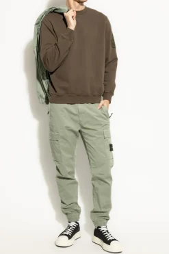 Stone Island BRĄZOWY Bluza z logo