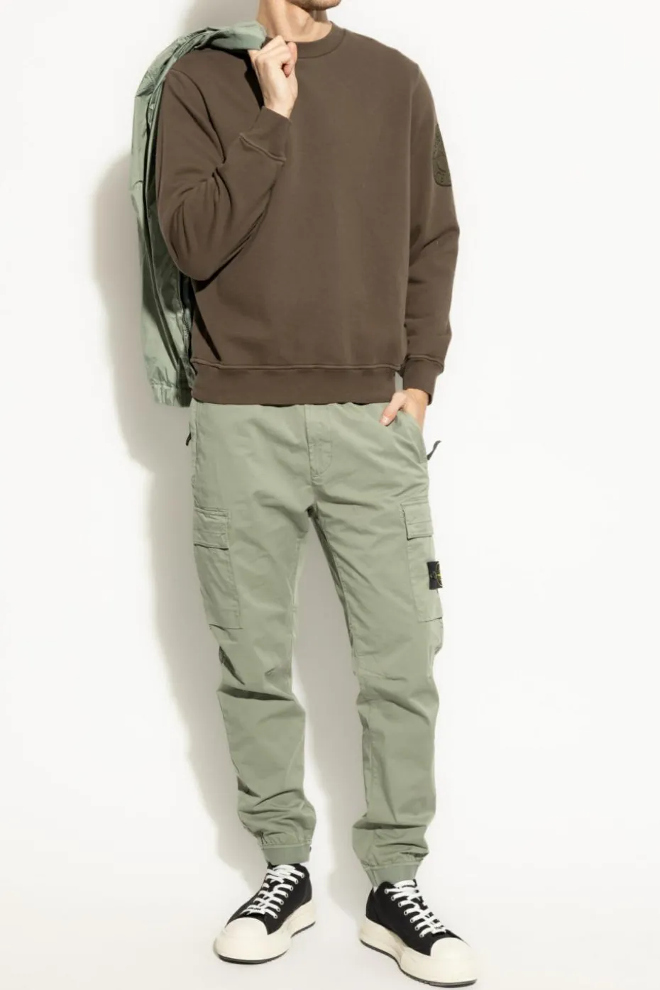 Stone Island BRĄZOWY Bluza z logo