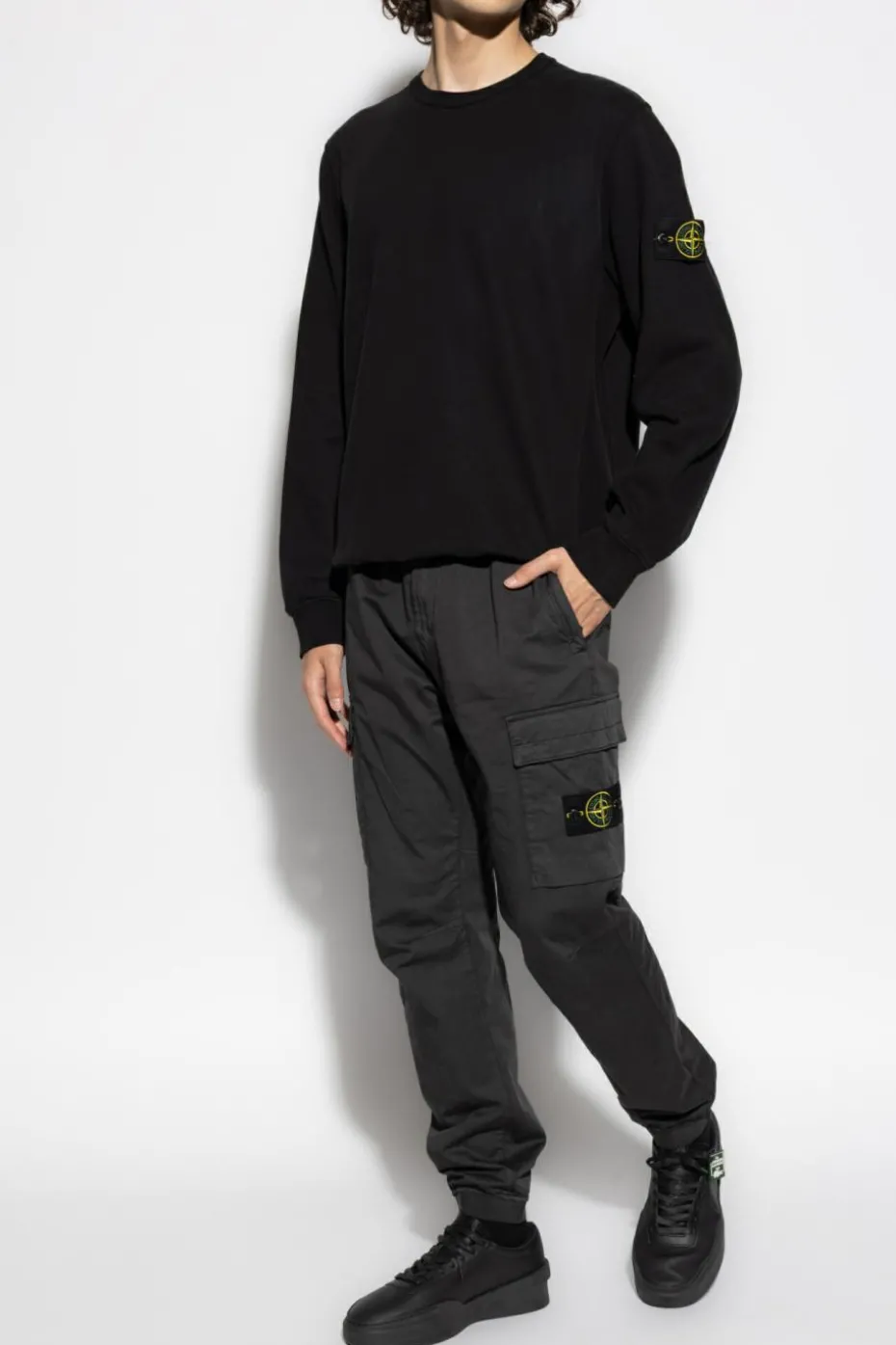 Stone Island CZARNY Bluza z logo