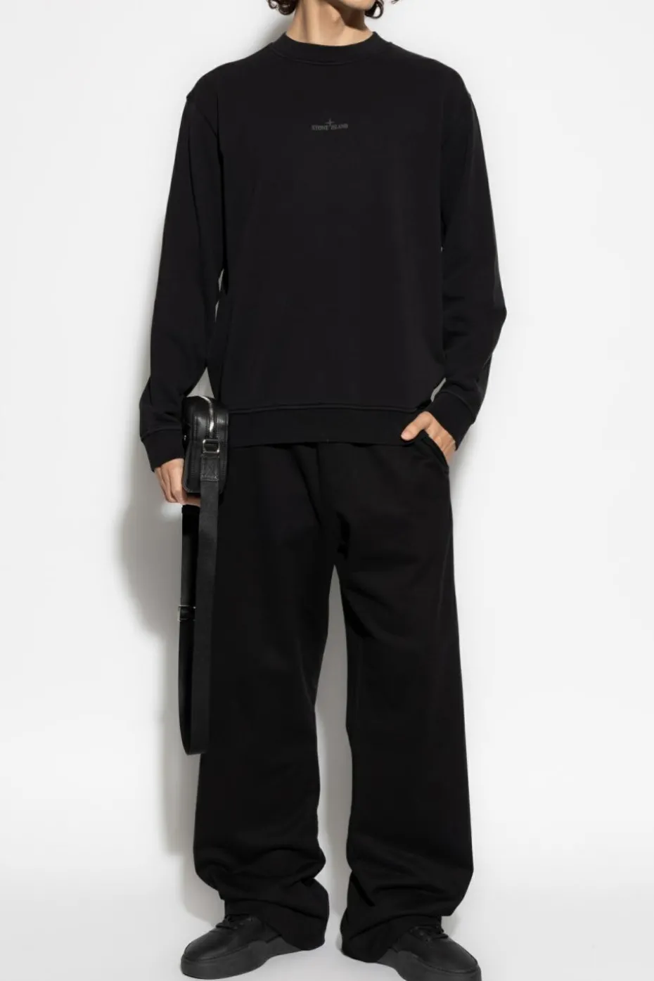 Stone Island CZARNY Bluza z logo