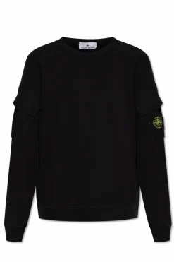 Stone Island CZARNY Bluza z logo