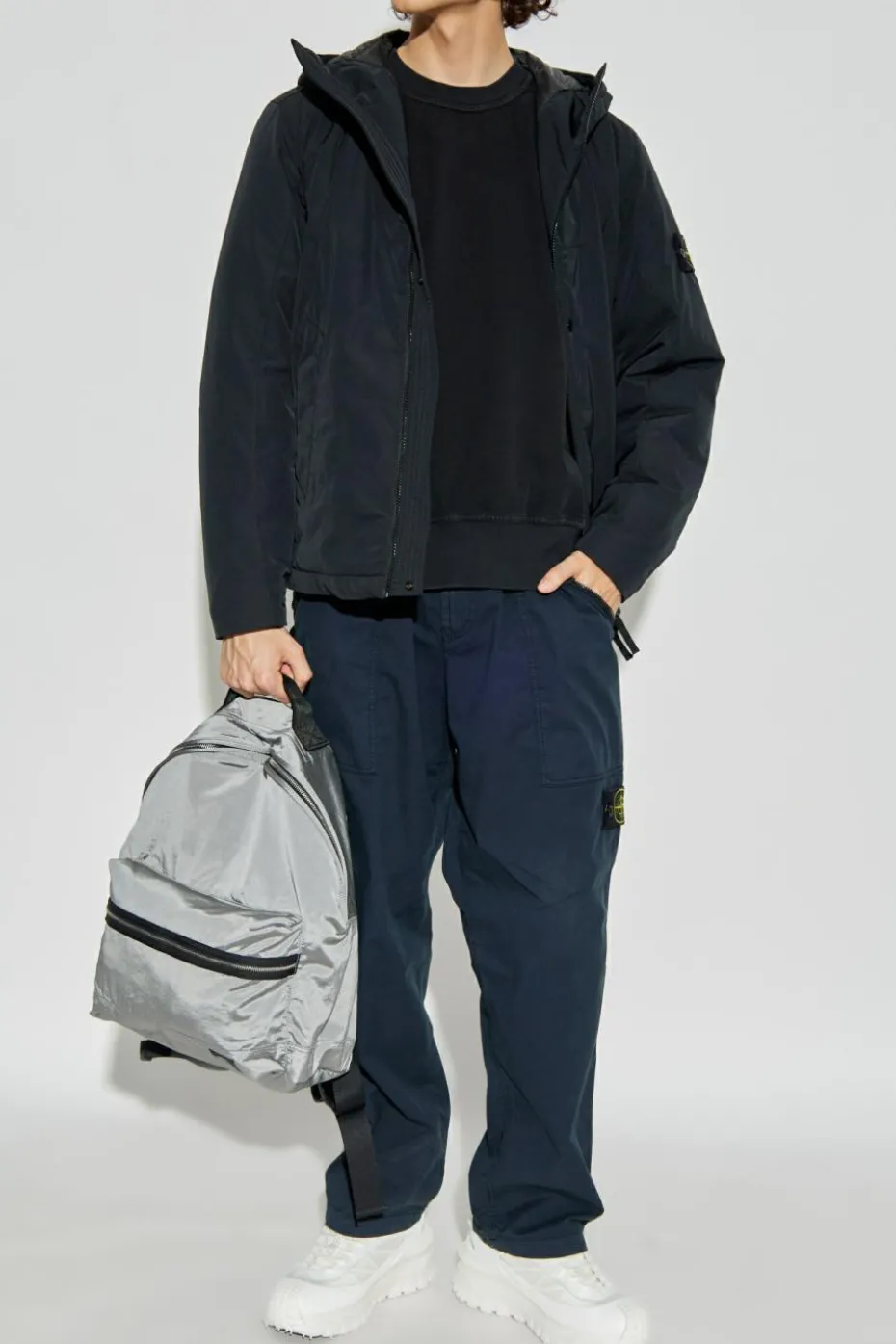 Stone Island CZARNY Bluza z efektem sprania