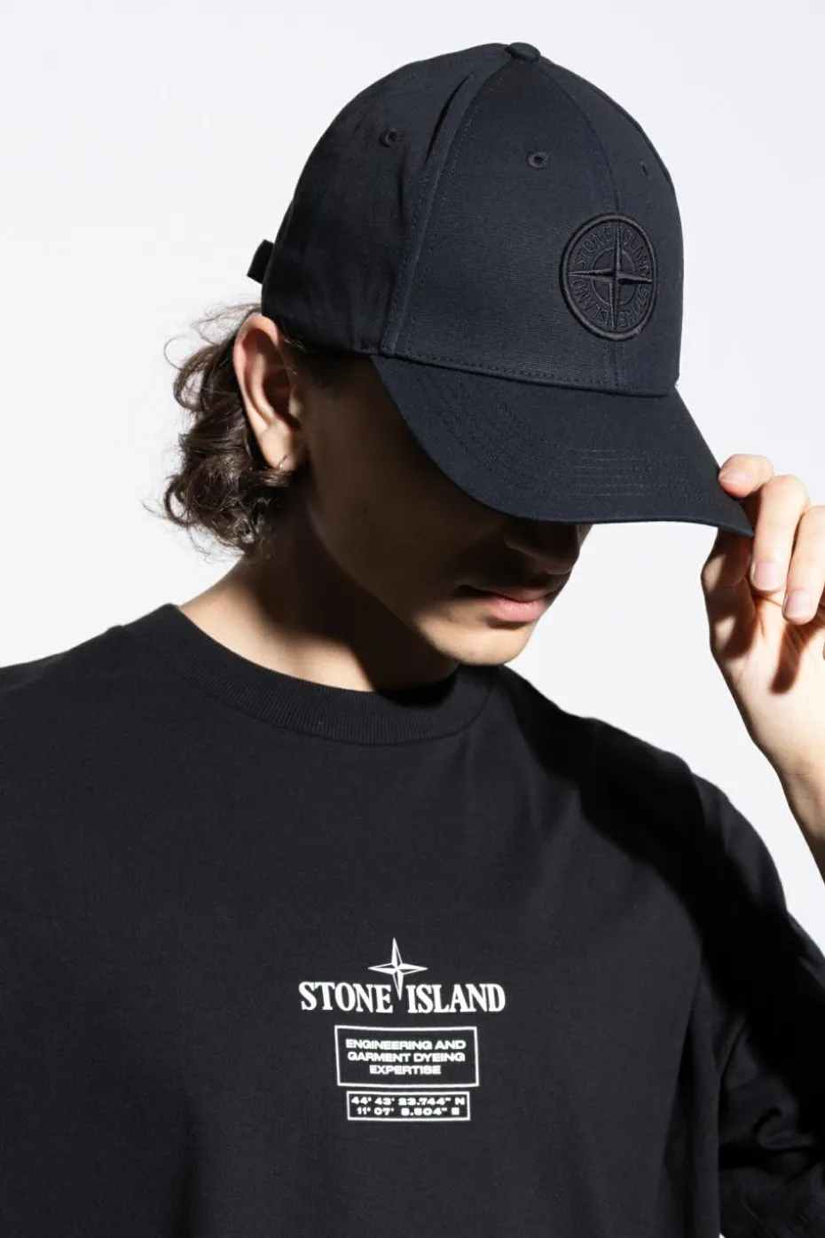 Stone Island CZARNY Czapka z daszkiem
