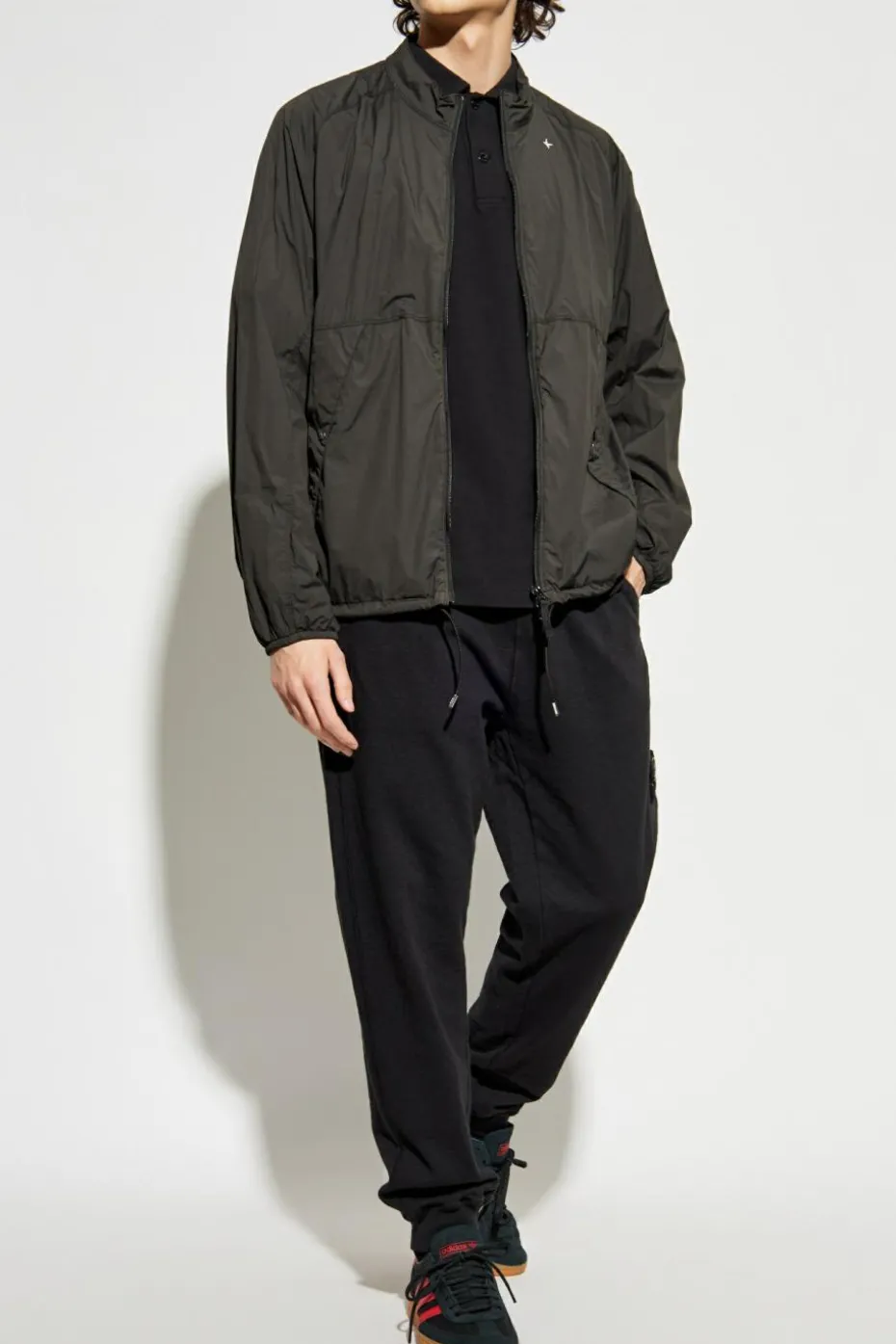 Stone Island CZARNY Kurtka ze stójką