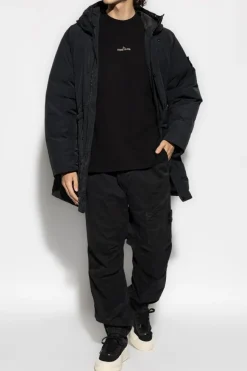 Stone Island CZARNY Kurtka puchowa `Micro Twill`