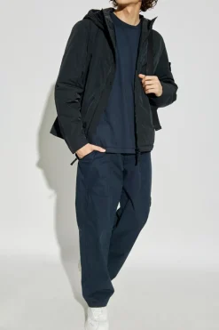 Stone Island CZARNY Kurtka ocieplana `Micro Twill`