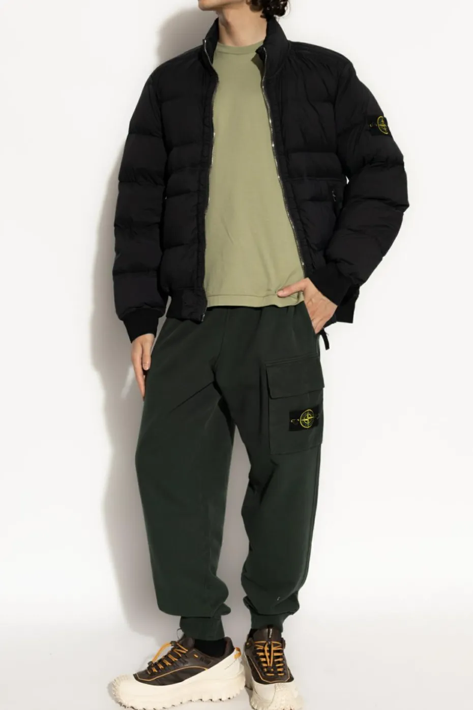 Stone Island CZARNY Kurtka puchowa `Seamless