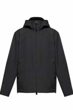 Stone Island CZARNY Ocieplana przeciwdeszczowa kurtka