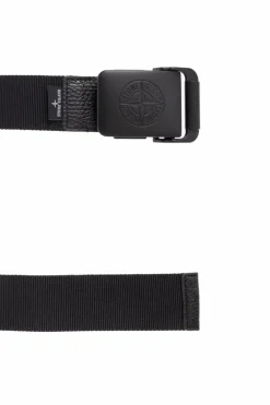 Stone Island CZARNY Pasek z logo