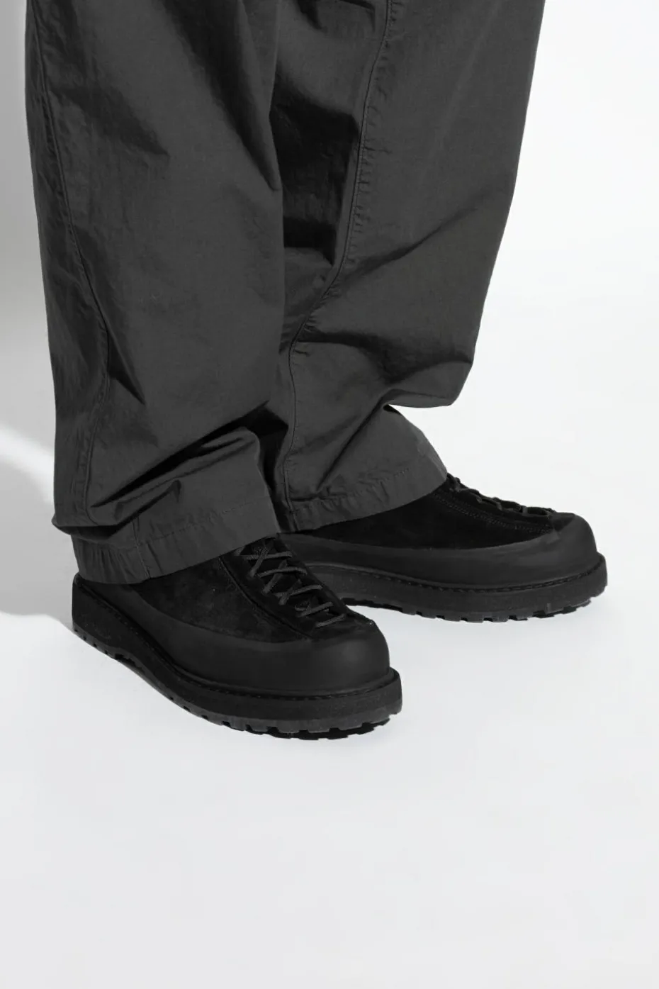 Stone Island CZARNY Skórzane buty