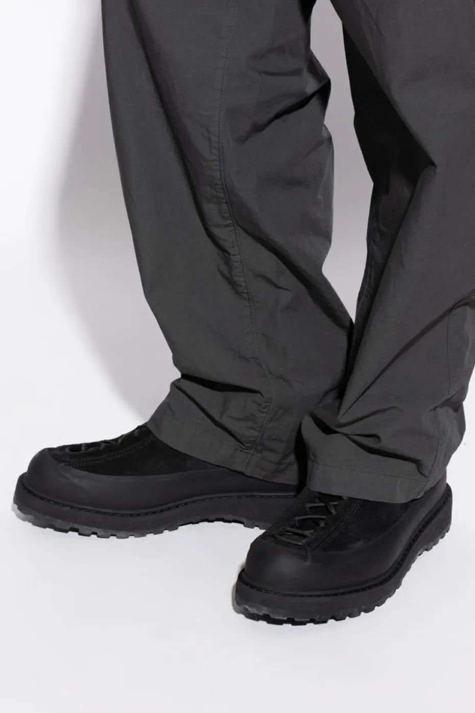 Stone Island CZARNY Skórzane buty za kostkę