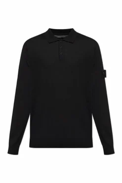 Stone Island CZARNY Sweter kapsuła `Ghost`