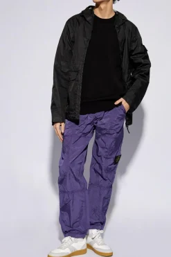 Stone Island CZARNY Sweter z logo