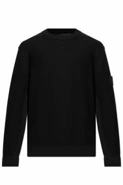 Stone Island CZARNY Sweter kapsuła `Ghost`