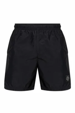 Stone Island CZARNY Szorty kąpielowe