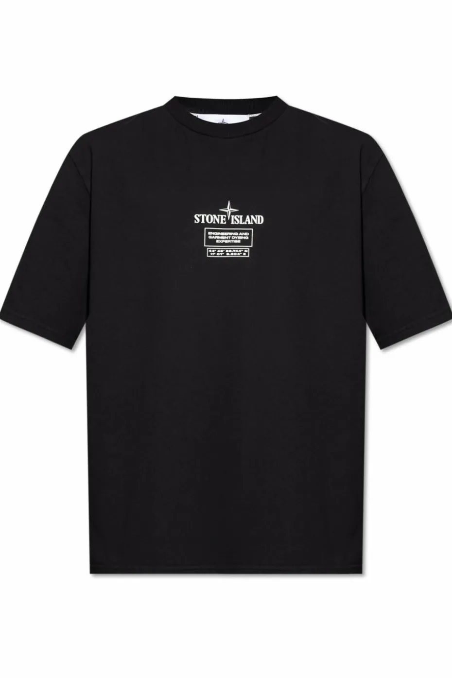 Stone Island CZARNY T-shirt z logo