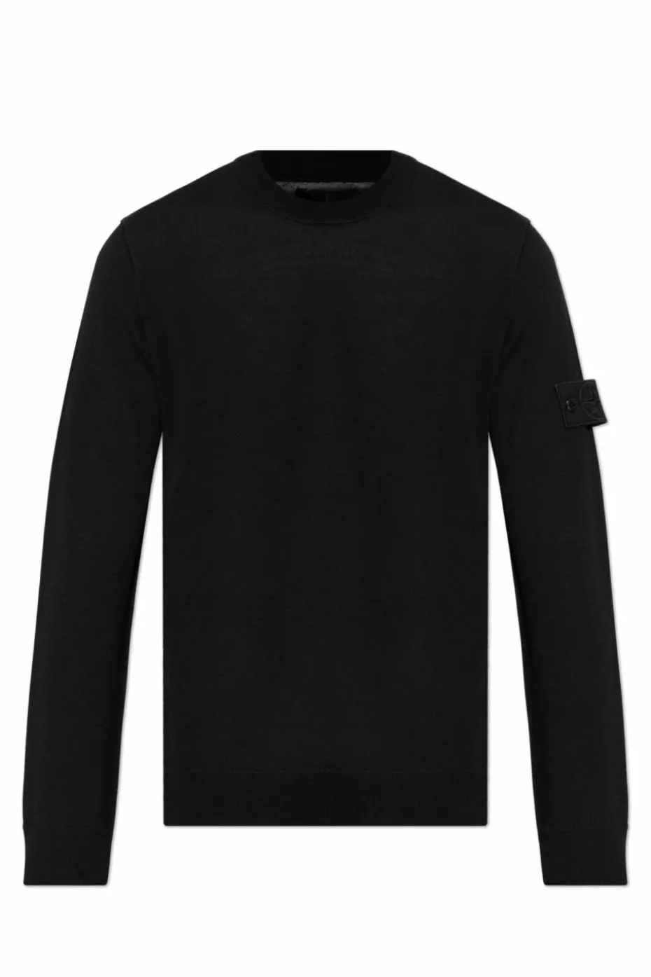Stone Island CZARNY Wełniane polo kapsuła `Ghost`