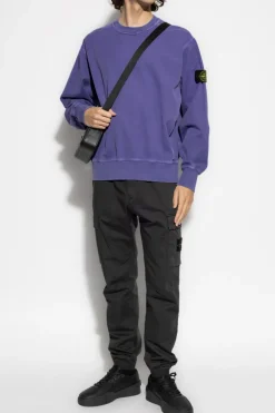 Stone Island FIOLETOWY Bluza z logo
