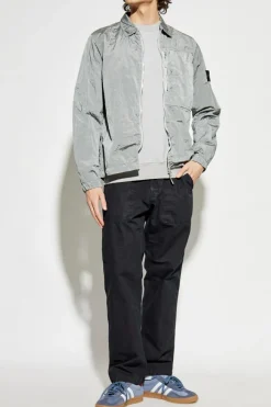 Stone Island GRANATOWY Bawełniane spodnie.