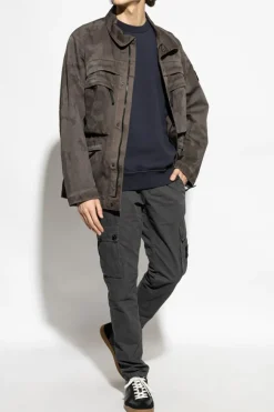 Stone Island GRANATOWY Bluza z logo