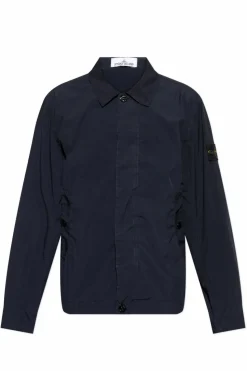 Stone Island GRANATOWY Kurtka z naszywką z logo