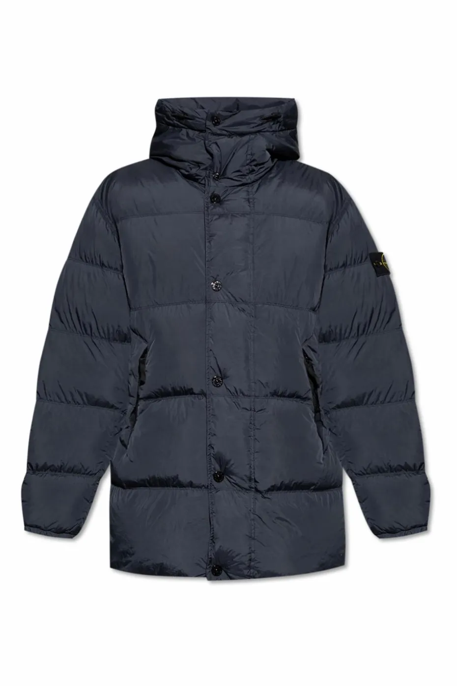 Stone Island GRANATOWY Kurtka puchowa "Garment Dyed`