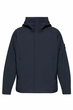 Stone Island GRANATOWY Kurtka z kapturem