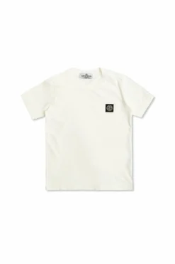 Stone Island Junior BIAŁY T-shirt z logo