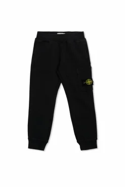 Stone Island Junior CZARNY Spodnie z logo