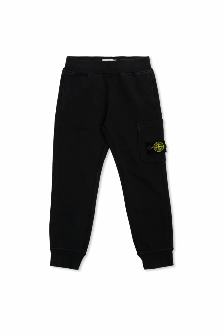 Stone Island Junior CZARNY Spodnie z logo