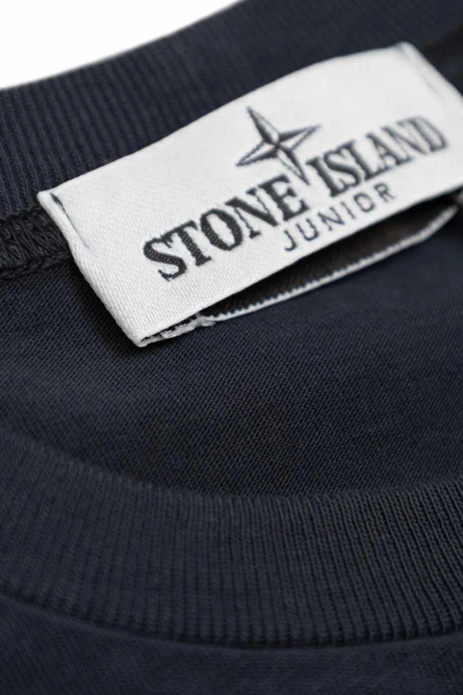 Stone Island Junior CZARNY T-shirt z logo