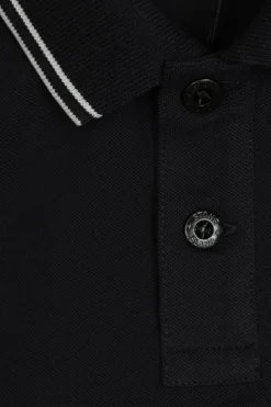 Stone Island Junior CZARNY Polo z logo
